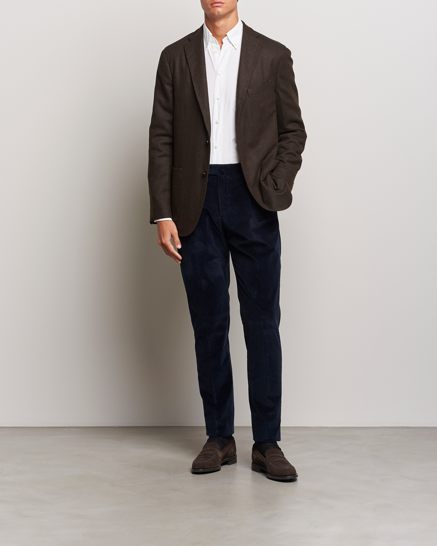 Herren | Hosen | PT01 | Slim Fit Corduroy Trousers Navy