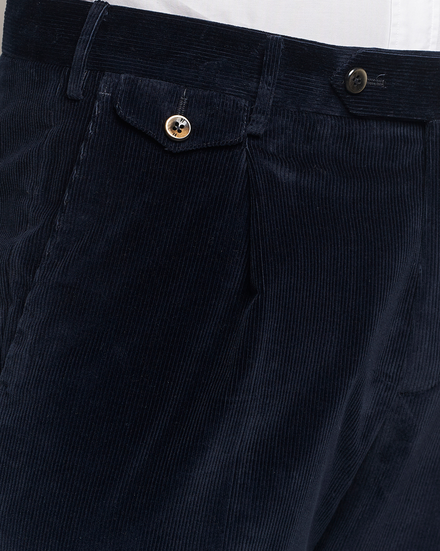Herren | Hosen | PT01 | Slim Fit Corduroy Trousers Navy