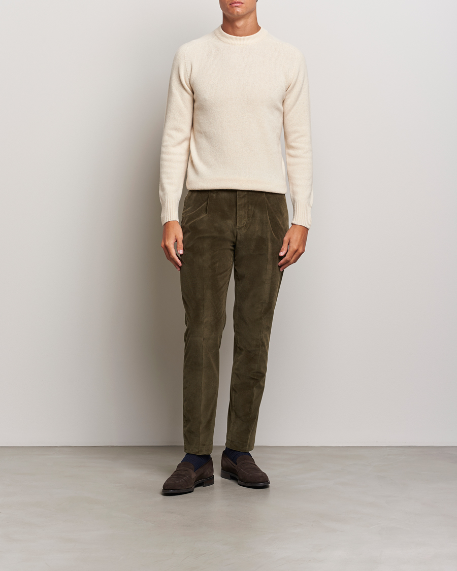 Herren | Hosen | PT01 | Slim Fit Corduroy Trousers Dark Green