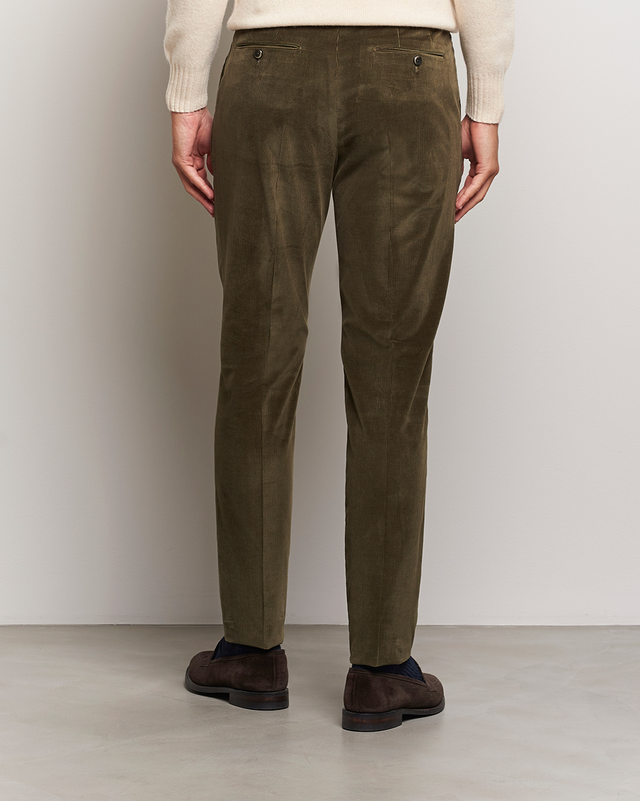 Herren | Hosen | PT01 | Slim Fit Corduroy Trousers Dark Green