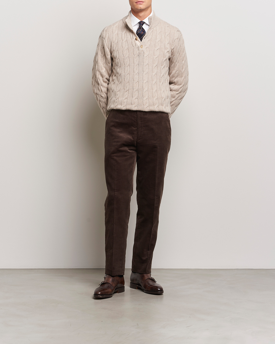 Herren | Hosen | Ralph Lauren Purple Label | Wale Corduroy Trousers Brown