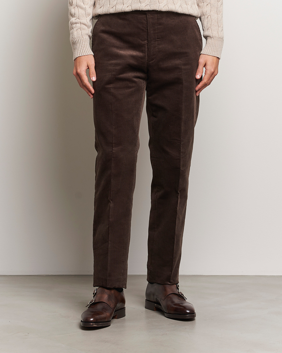 Herren | Hosen | Ralph Lauren Purple Label | Wale Corduroy Trousers Brown