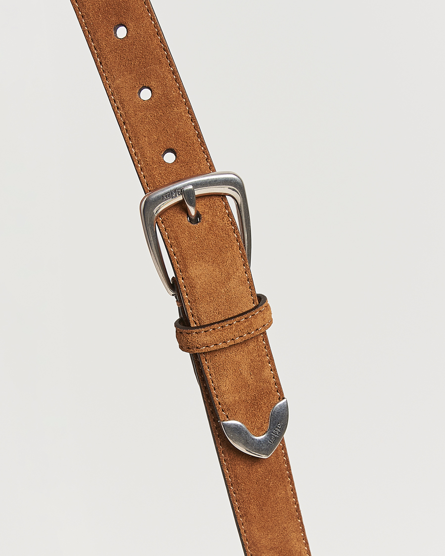 Herren | Ralph Lauren Purple Label Western Belt Brown Suede | Ralph Lauren Purple Label | Western Belt Brown Suede