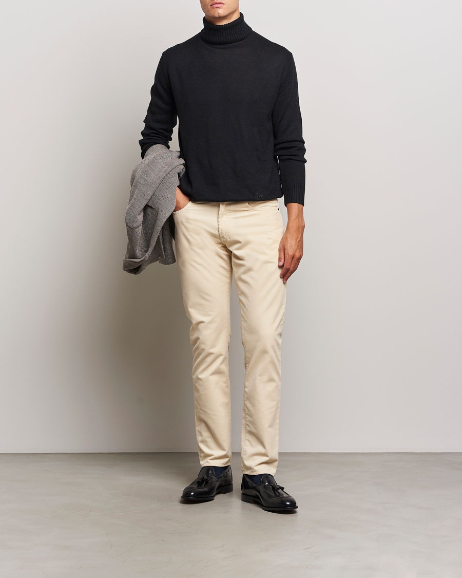 Herren | Hosen | Ralph Lauren Purple Label | Slim Fit 5-Pocket Corduroy Pants Cream