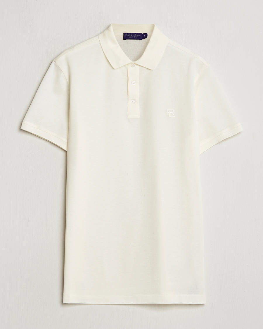 Herren | Poloshirts | Ralph Lauren Purple Label | Monogram Logo Polo Off White