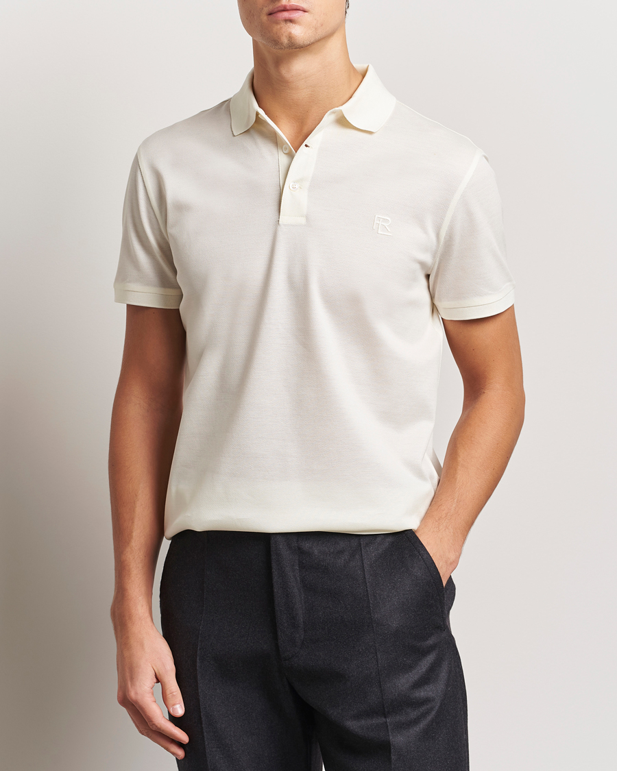 Herren | Poloshirts | Ralph Lauren Purple Label | Monogram Logo Polo Off White