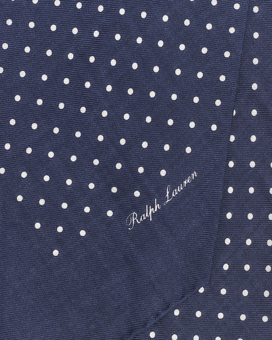 Herren | Ralph Lauren Purple Label Printed Cashmere Scarf Navy Dot | Ralph Lauren Purple Label | Printed Cashmere Scarf Navy Dot