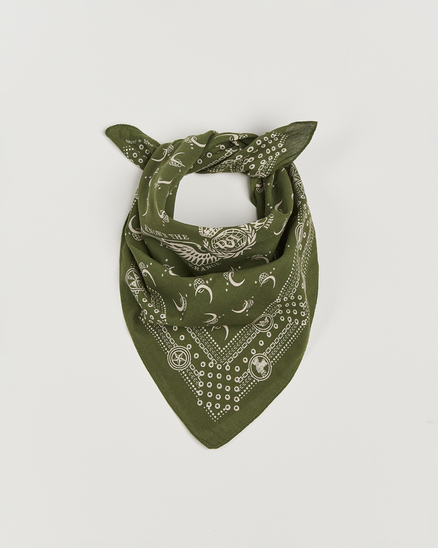 Herren | RRL Flight Bandana Olive/Cream | RRL | Flight Bandana Olive/Cream