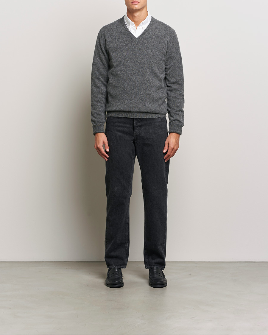 Herren | Pullover | William Lockie | Rob Lambswool V-Neck Cliff