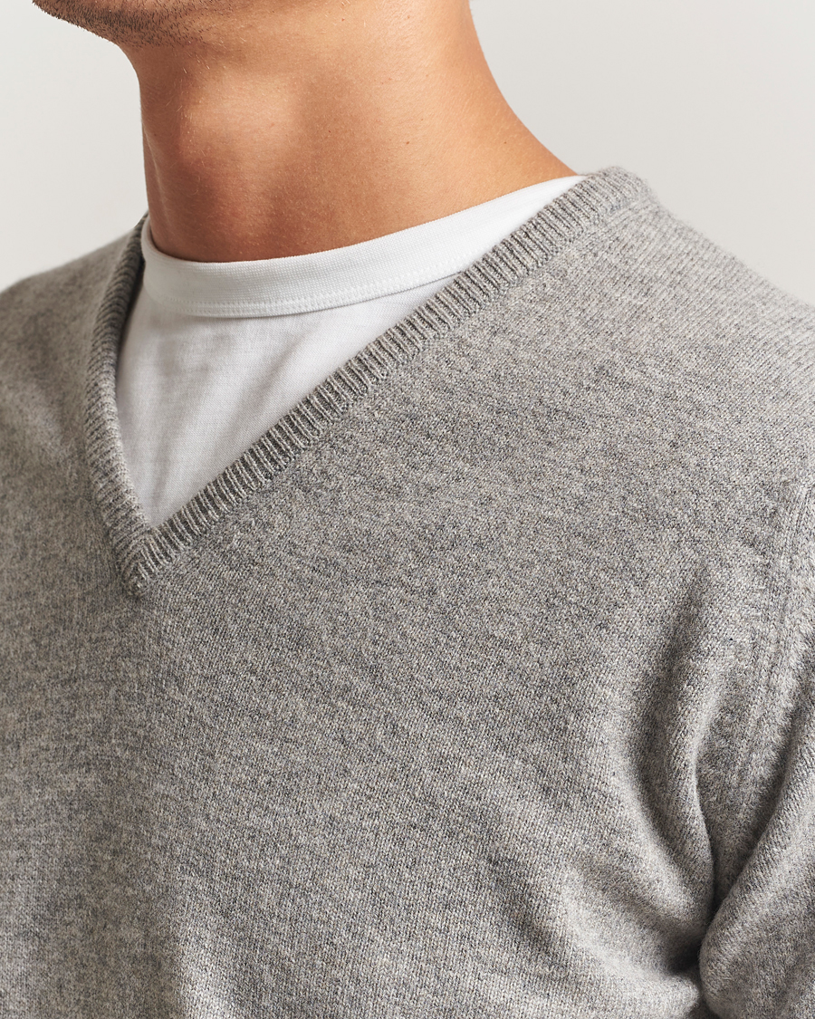 Herren | Pullover | William Lockie | Rob Lambswool V-Neck Flannel