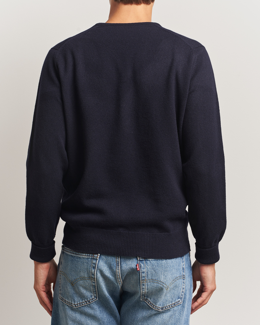 Herren | Pullover | William Lockie | Rob Lambswool V-Neck Navy
