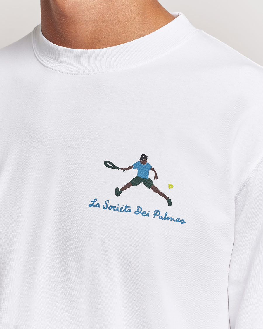 Herren | T-Shirts | Palmes | Societa Long Sleeve T-Shirt White