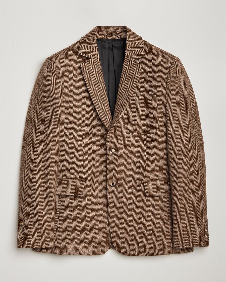 Herren | Sakkos | Palmes | Blaze Herringbone Wool Sport Coat Brown