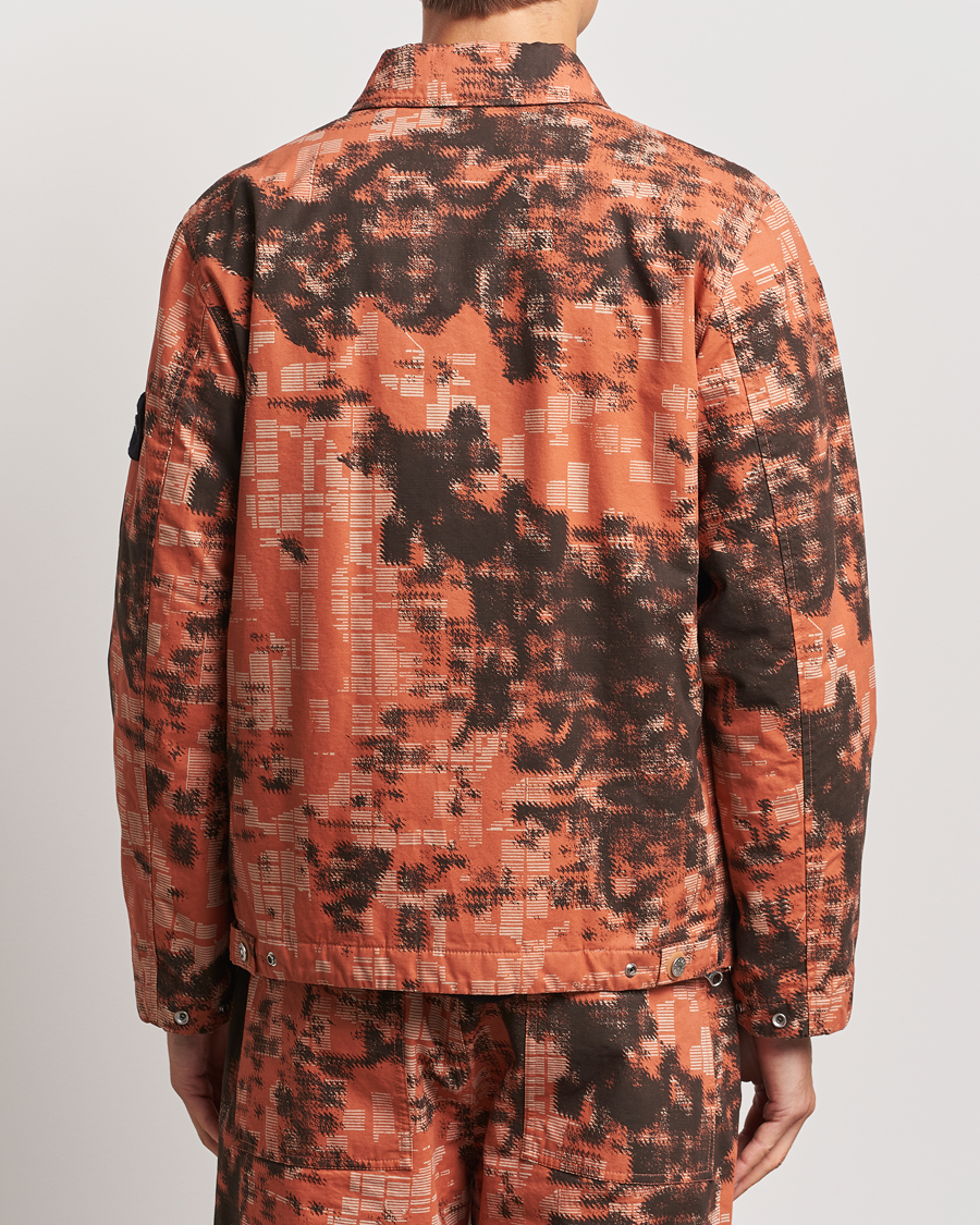 Herren | Jacken | Stone Island | David Light TC Garment Dyed Camo Jacket Orange