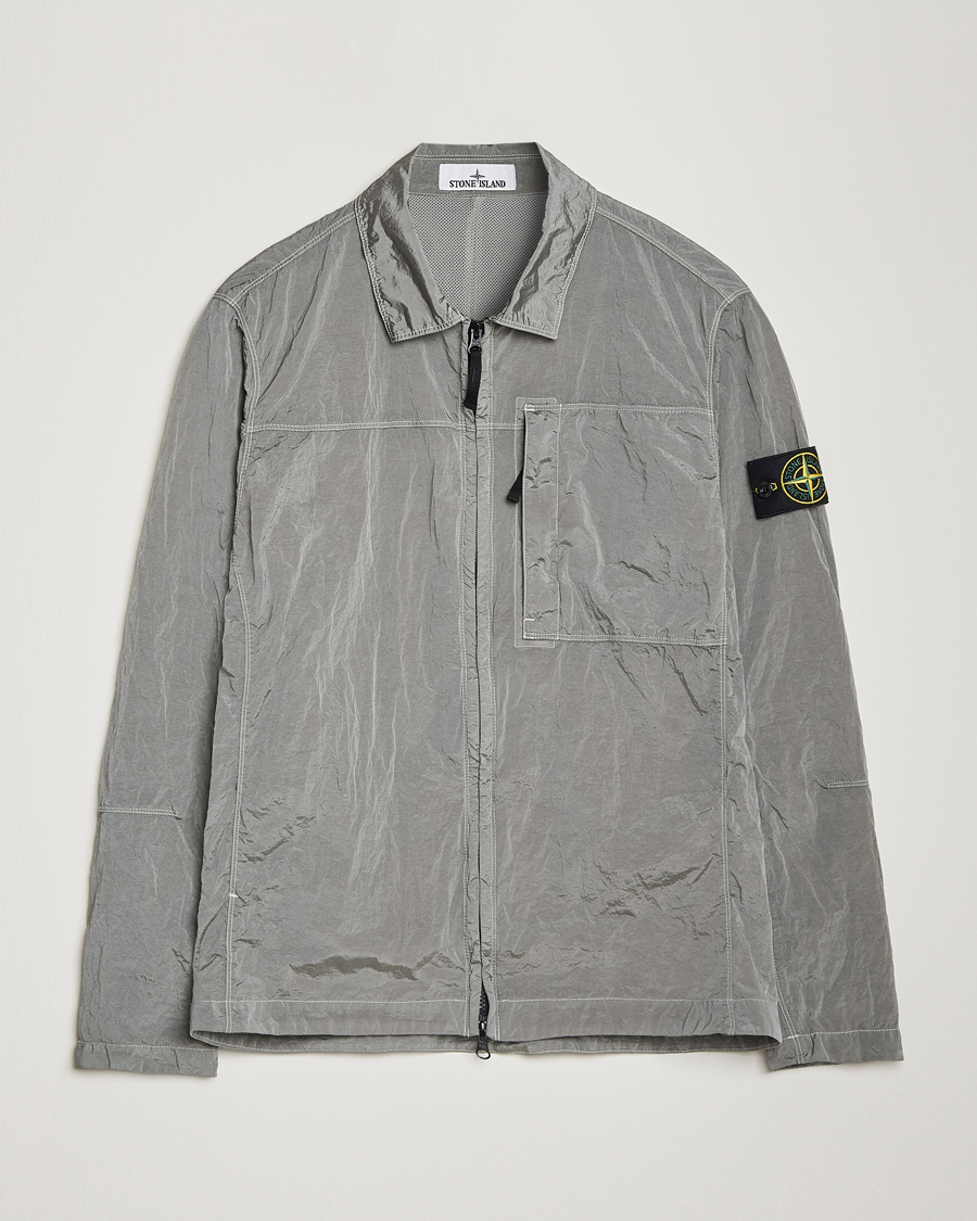 Herren | Hemden | Stone Island | Nylon Metal Zip Overshirt Grey