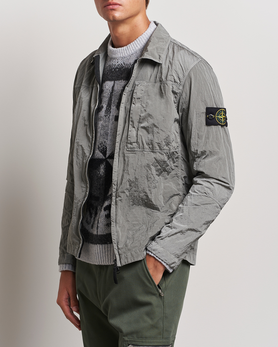 Herren | Hemden | Stone Island | Nylon Metal Zip Overshirt Grey