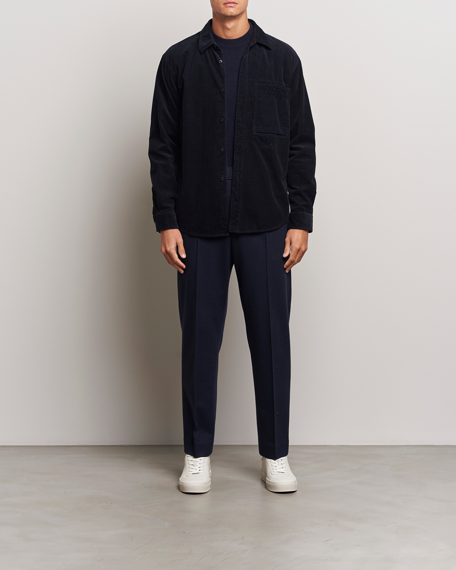 Herren | Hemden | Stone Island | Cotton Cord Overshirt Navy Blue