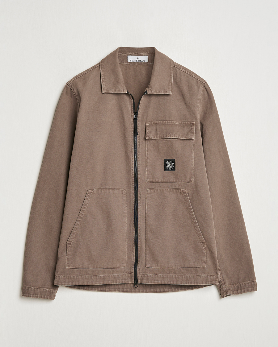 Herren | Hemden | Stone Island | Panama Cotton Overshirt Walnut