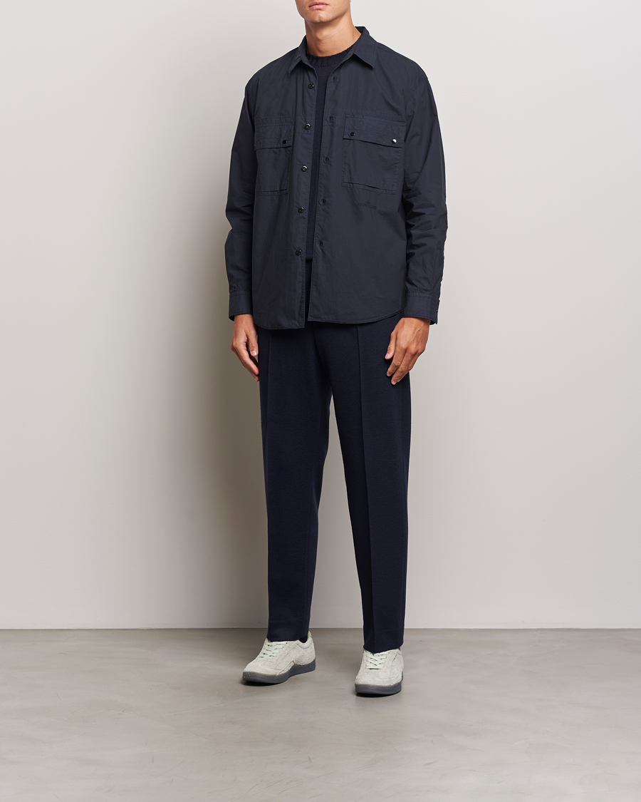 Herren | Hemden | Stone Island | Garment Dyed Cotton Canvas Overshirt Navy Blue