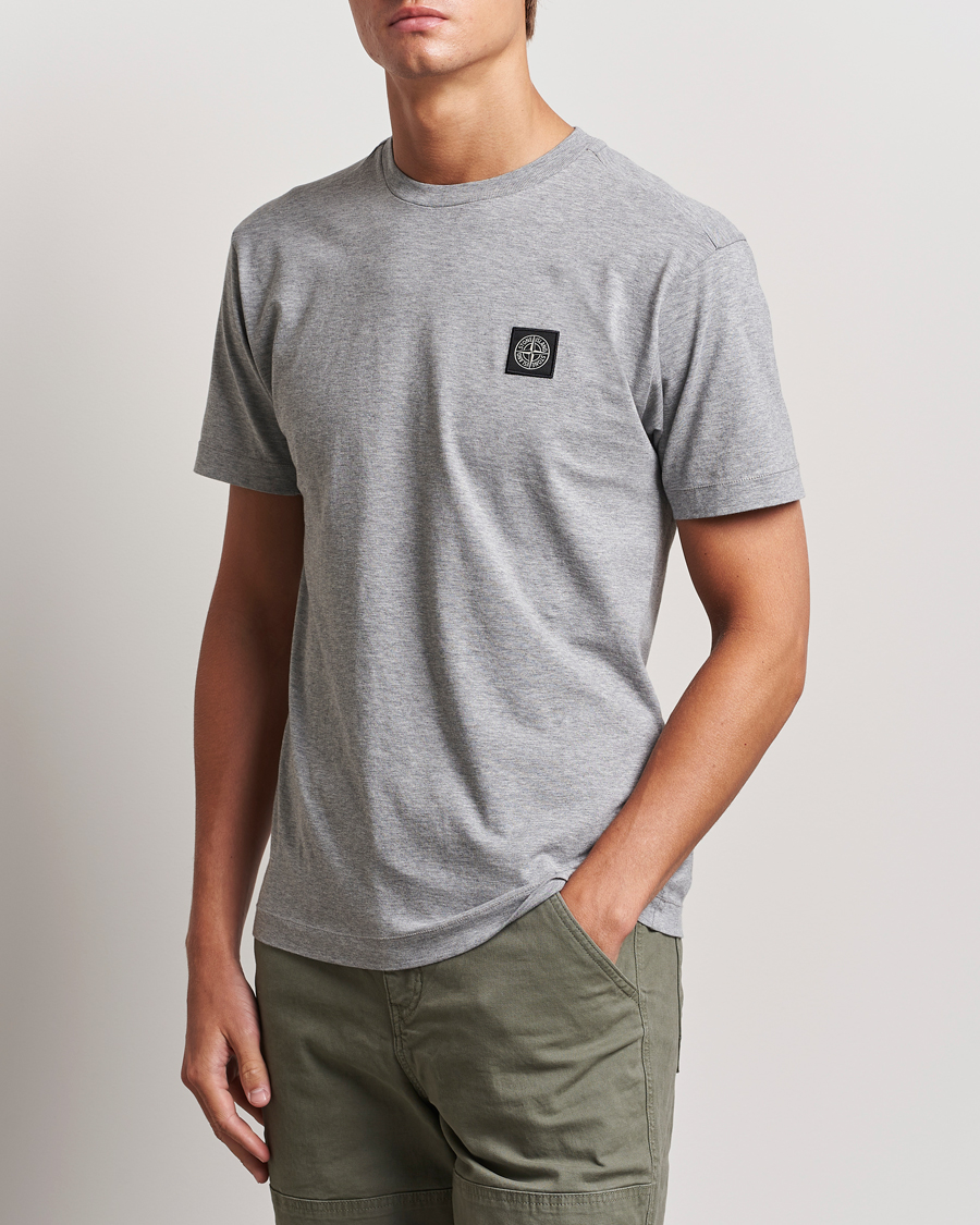 Herren | T-Shirts | Stone Island | Garment Dyed Jersey T-Shirt Melange Grey