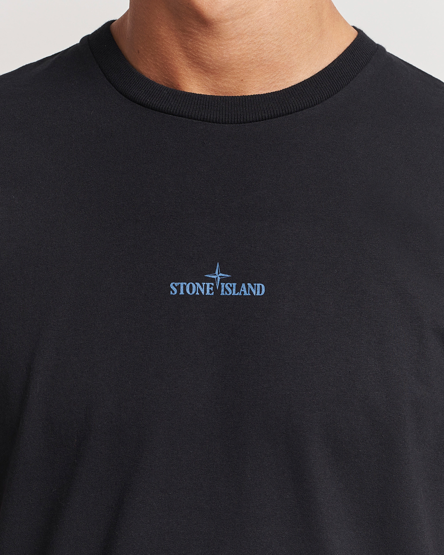Herren | T-Shirts | Stone Island | Garment Dyed Jersey Logo T-Shirt Black