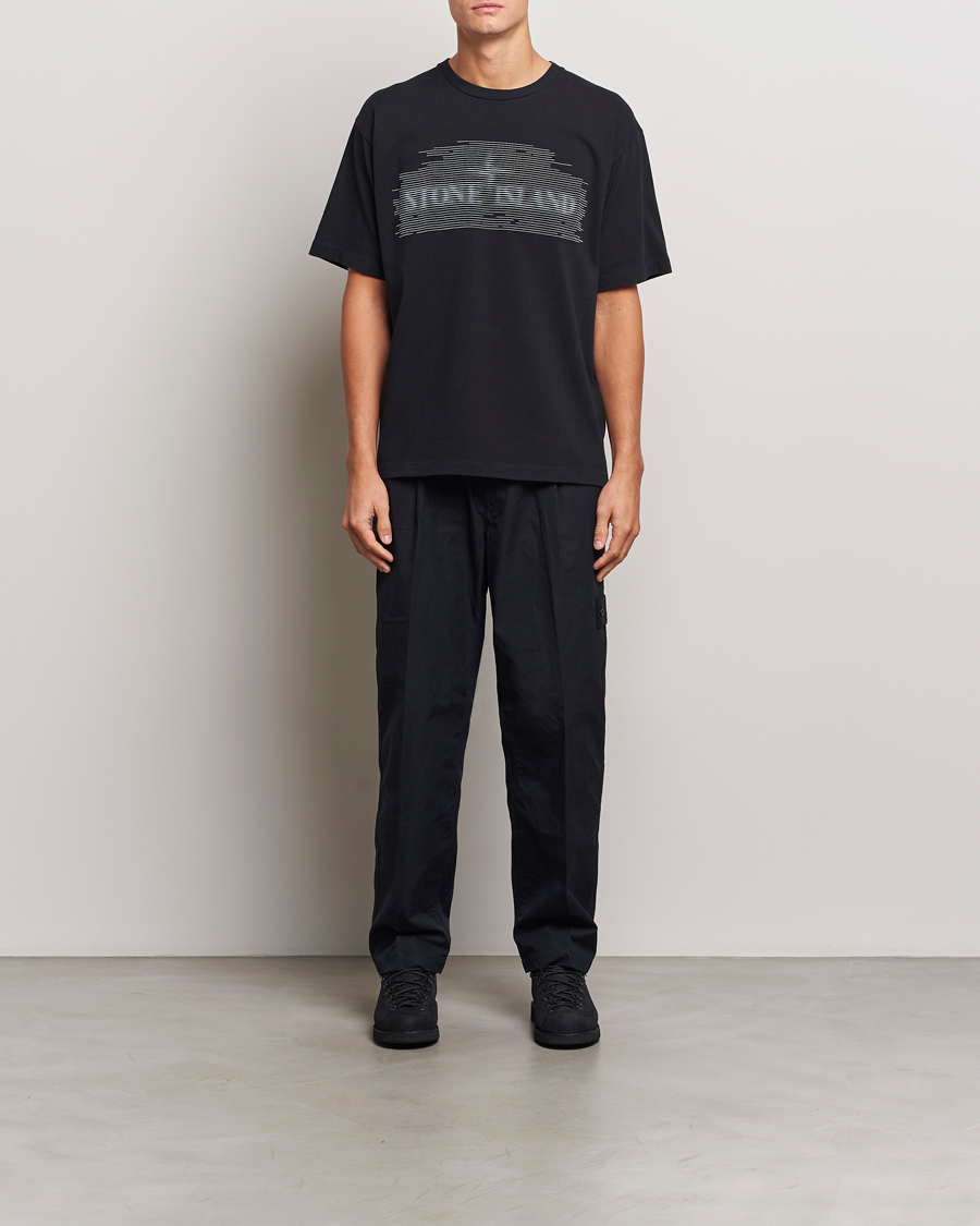 Herren | T-Shirts | Stone Island | Garment Dyed Embroidery Logo T-Shirt Black
