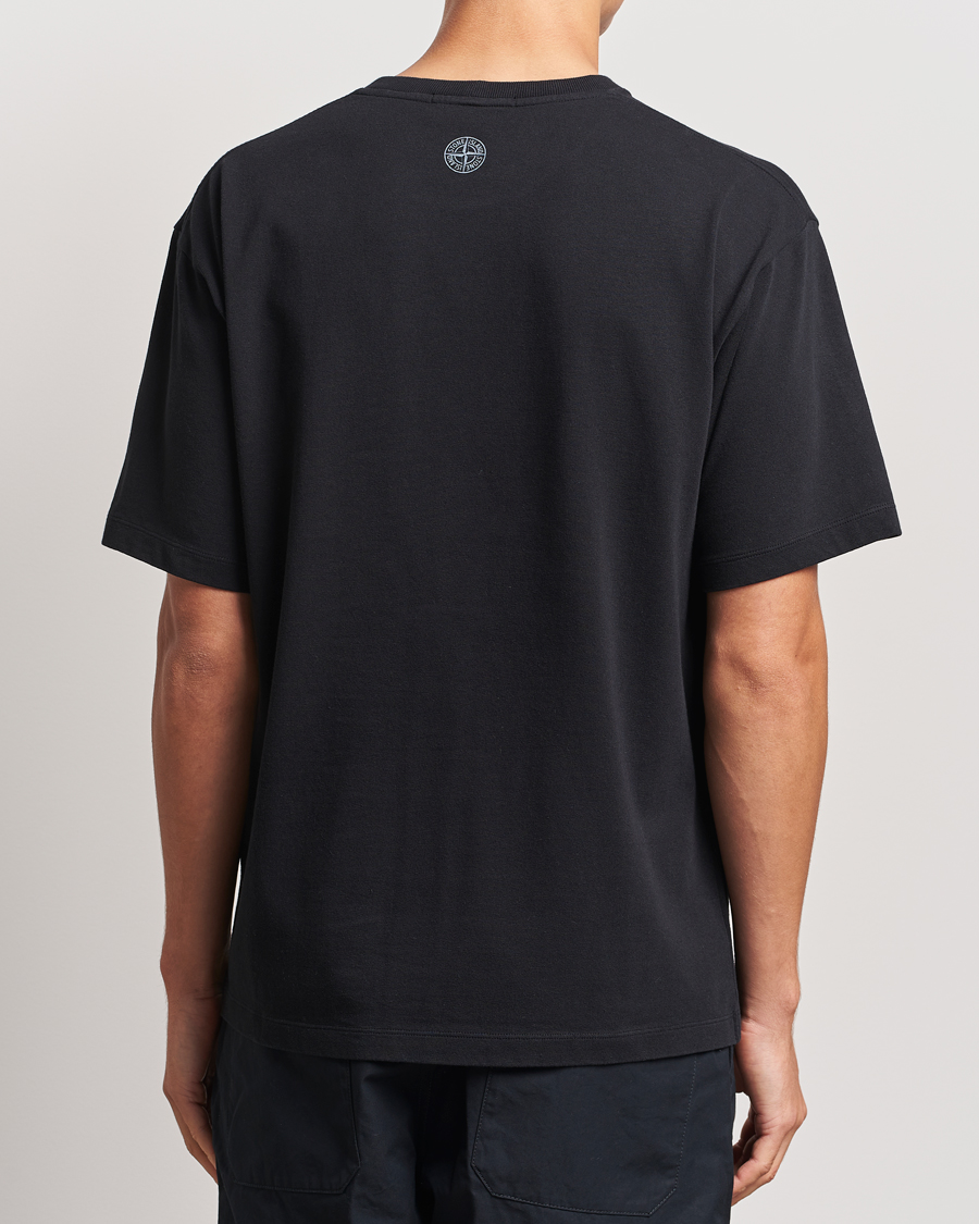 Herren | T-Shirts | Stone Island | Garment Dyed Embroidery Logo T-Shirt Black