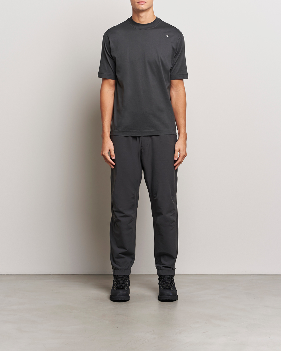 Herren | T-Shirts | Stone Island | Stellina Mercerized Cotton T-Shirt Lead Grey