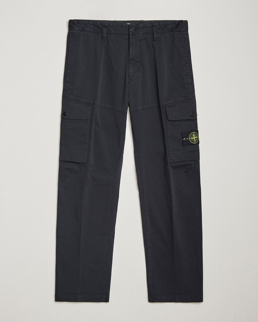 Herren | Hosen | Stone Island | Cotton Satin Cargo Pants Navy Blue