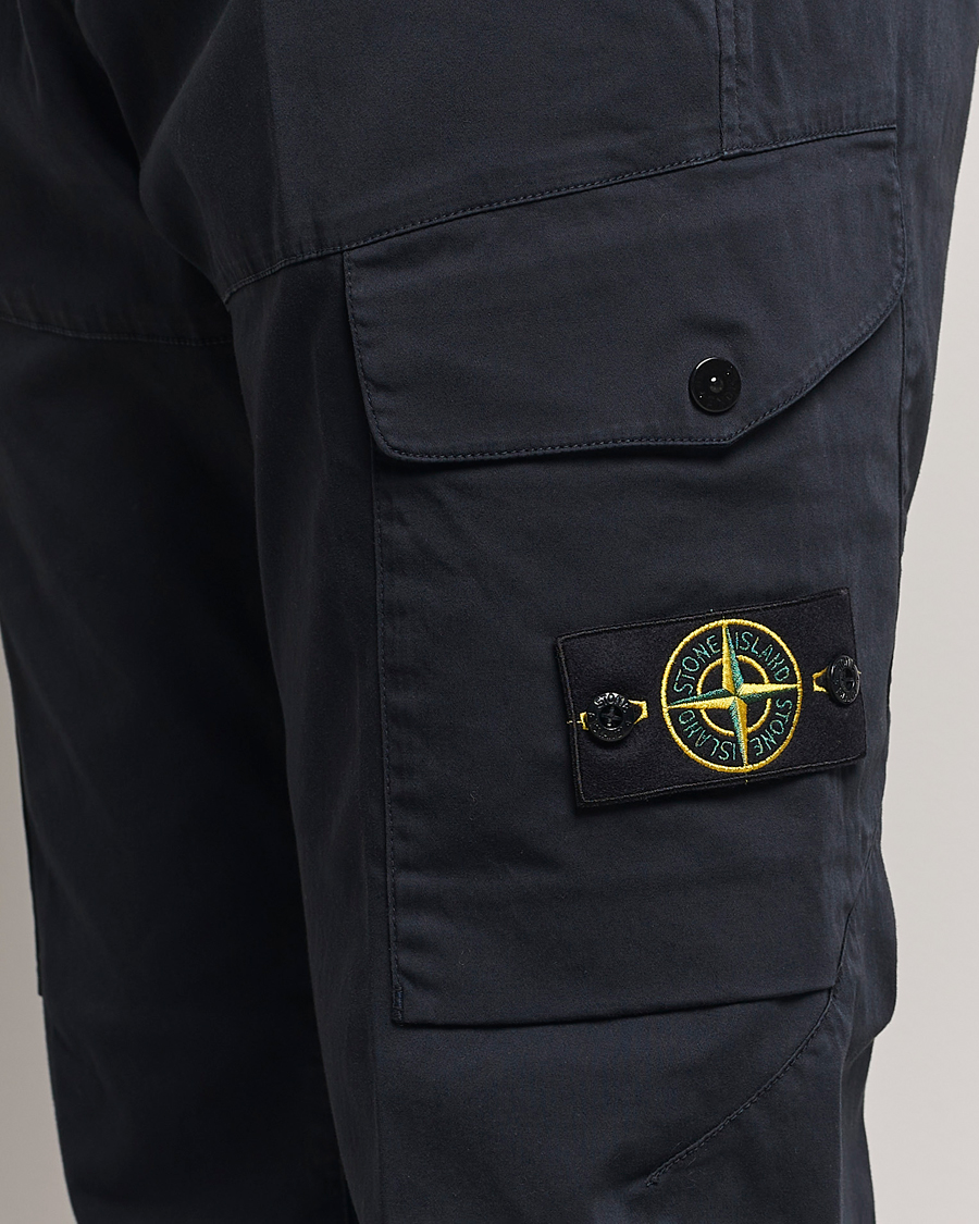 Herren | Hosen | Stone Island | Cotton Satin Cargo Pants Navy Blue