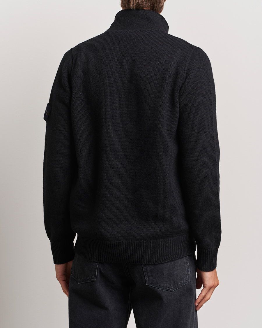 Herren | Pullover | Stone Island | Knitted Lambswool Zip Cardigan Black