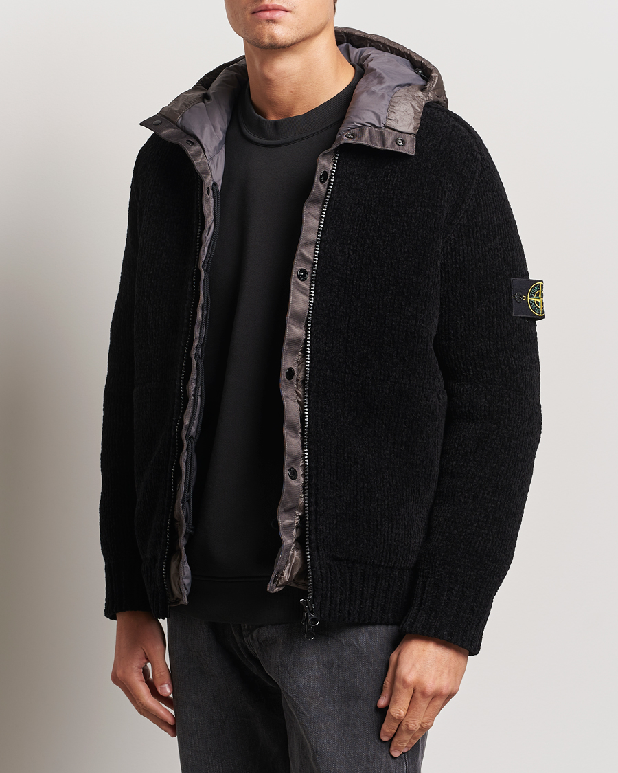 Herren | Jacken | Stone Island | Presidents Knit Down Liner Hood Black