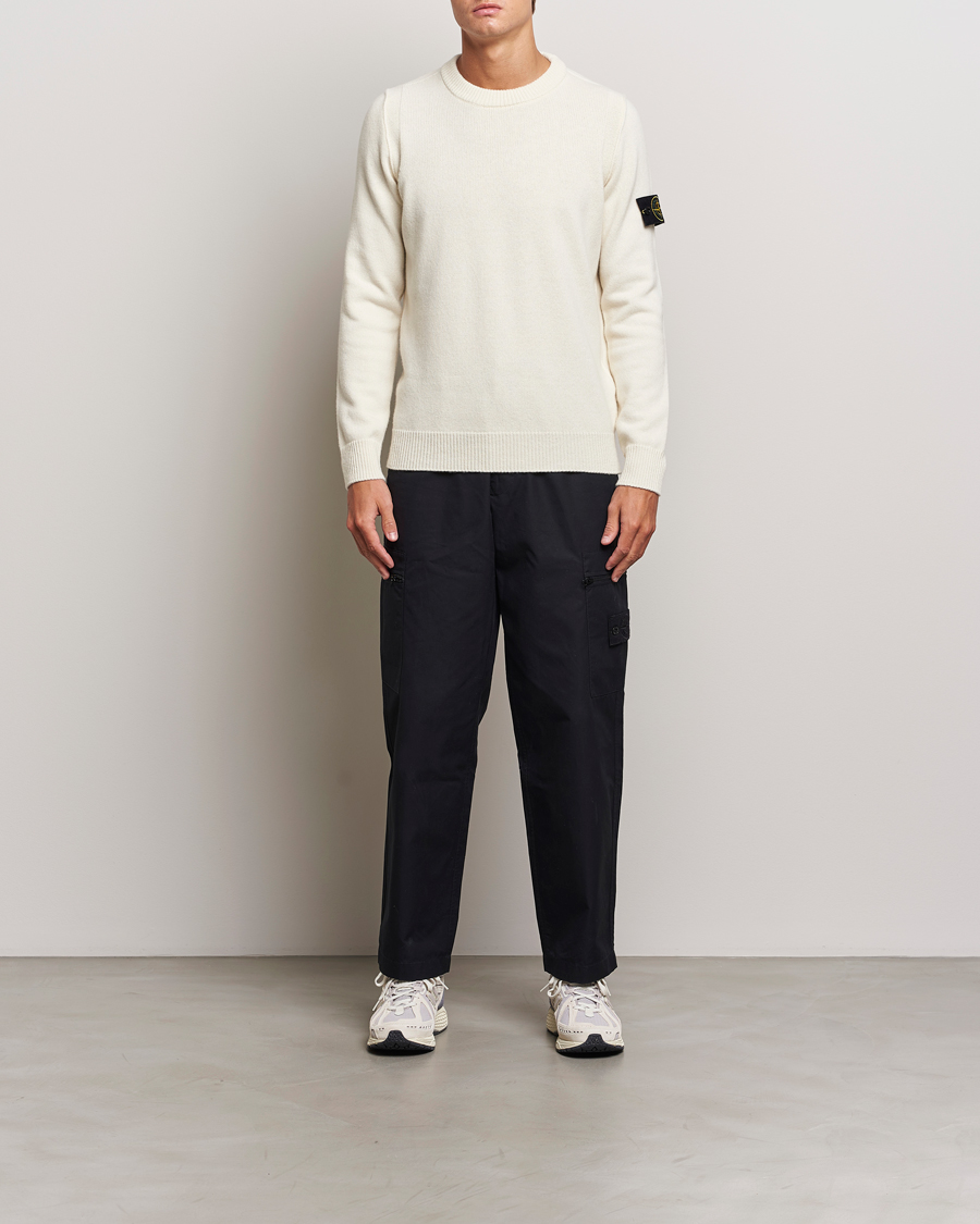 Stone Island Knitted Lambwool Sweater Natural bei Care of Carl