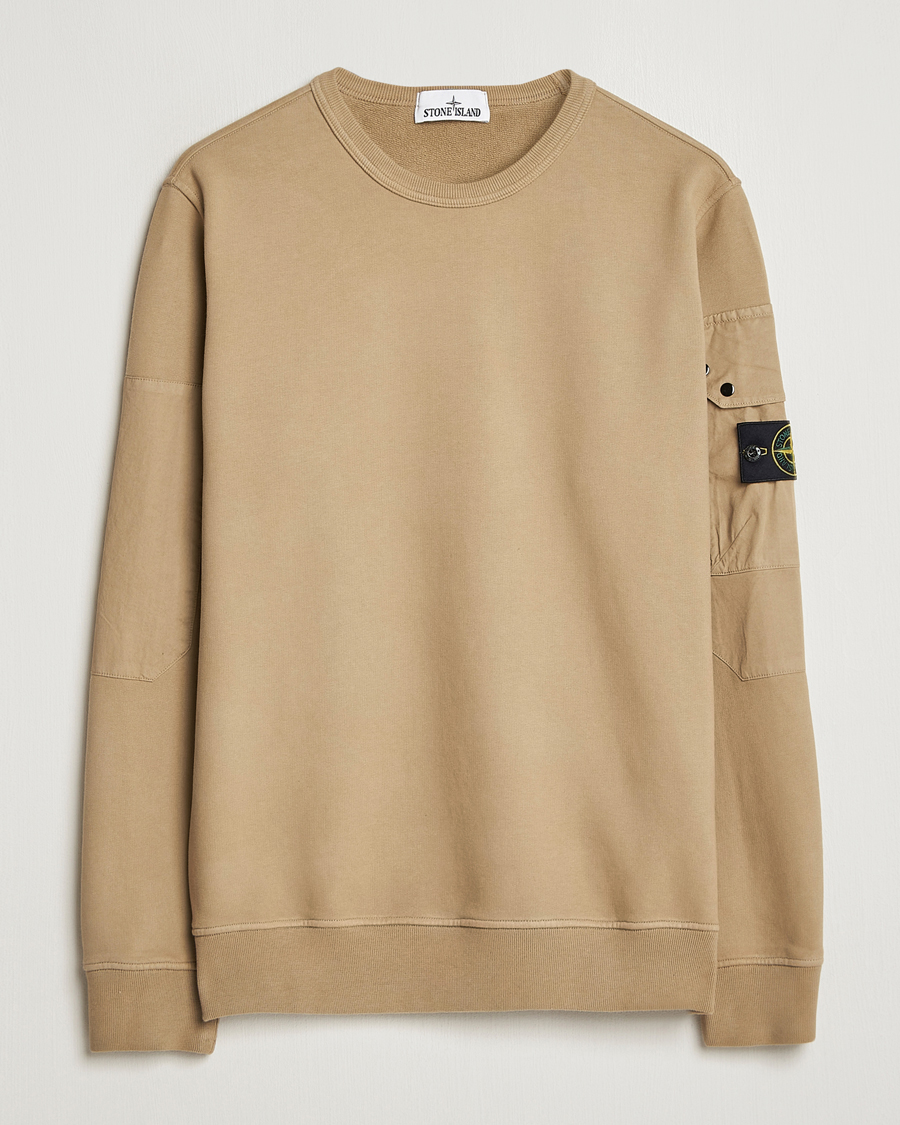Herren | Pullover | Stone Island | Brushed Cotton Fleece Sweatshirt Biscuit