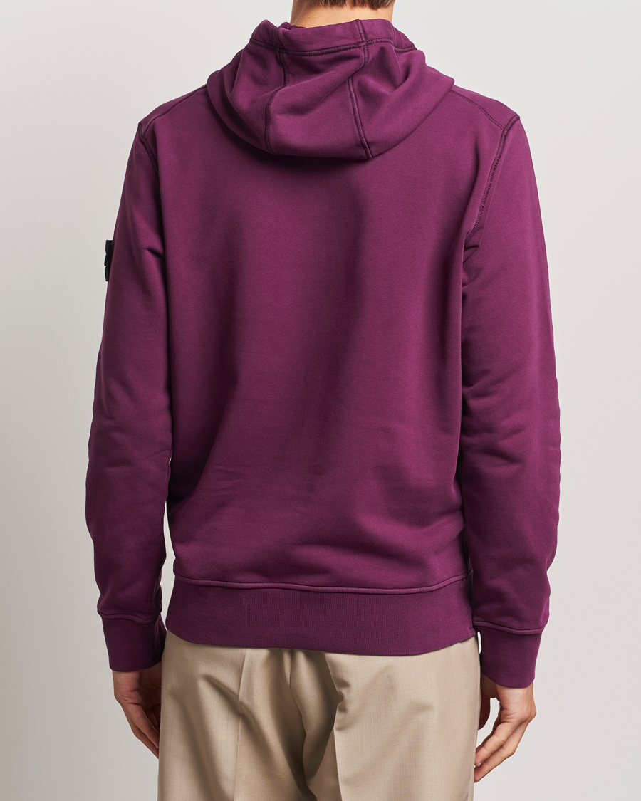 Herren | Pullover | Stone Island | Garment Dyed Fleece Hood Burgundy