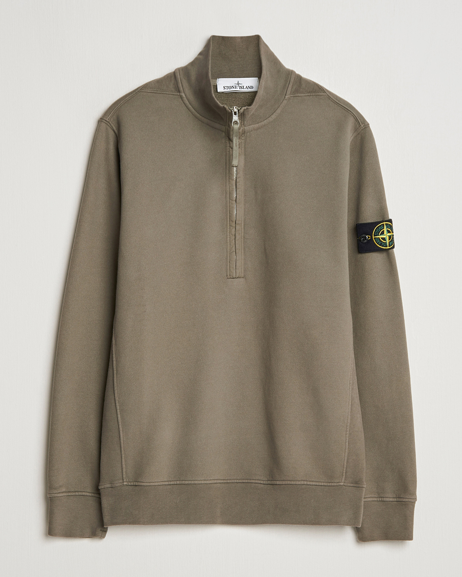 Herren | Pullover | Stone Island | Garment Dyed Fleece Half Zip Walnut