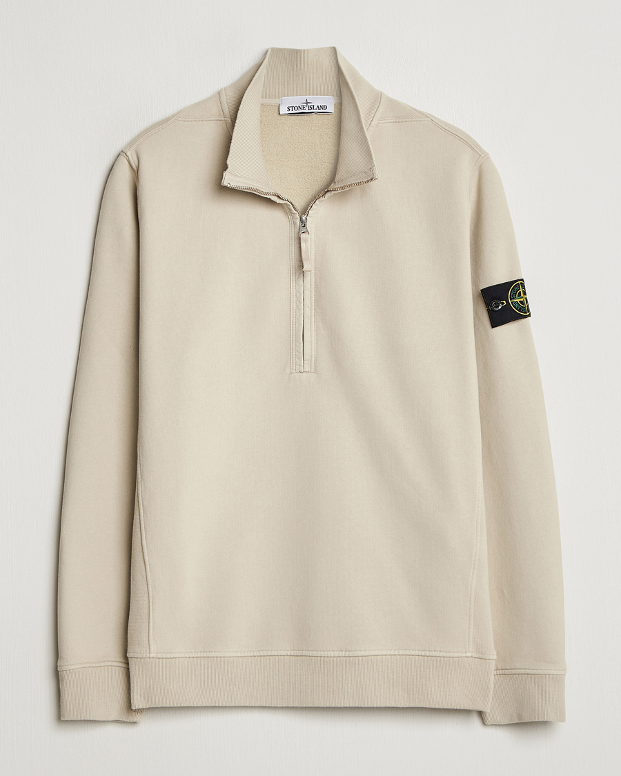 Herren | Pullover | Stone Island | Garment Dyed Fleece Half Zip Plaster