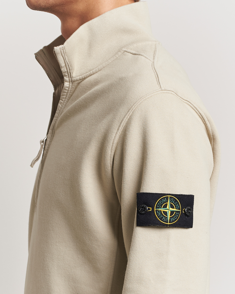 Herren | Pullover | Stone Island | Garment Dyed Fleece Half Zip Plaster