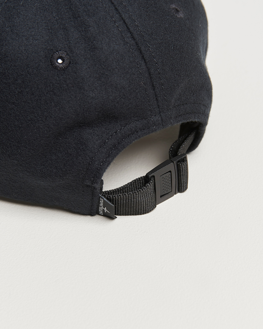 Herren | Stone Island Wool Nylon Flannel Cap Navy Blue | Stone Island | Wool Nylon Flannel Cap Navy Blue