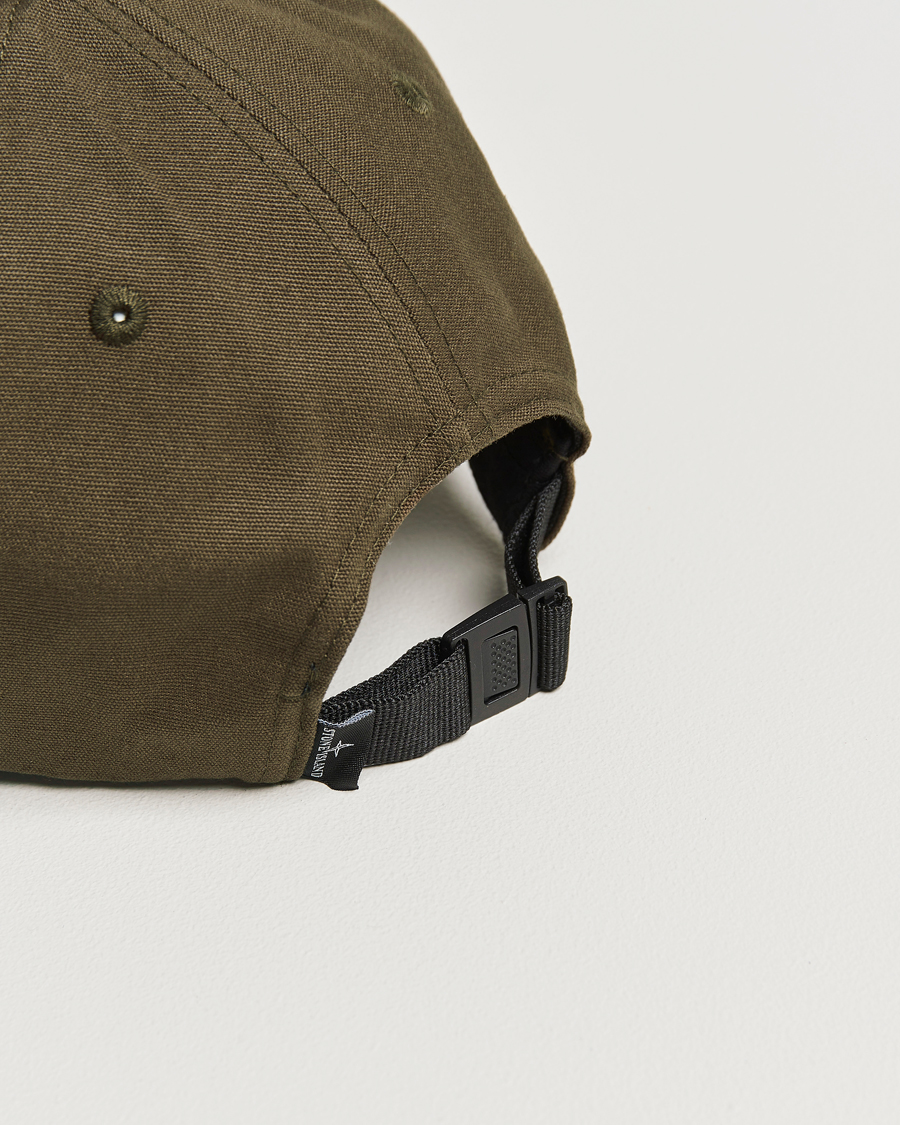 Herren | Stone Island Cotton Rep Logo Cap Military Green | Stone Island | Cotton Rep Logo Cap Military Green