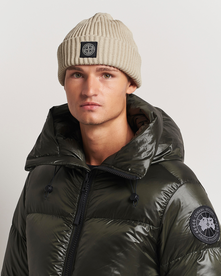 Herren | Stone Island Full Rib Wool Beanie Plaster | Stone Island | Full Rib Wool Beanie Plaster
