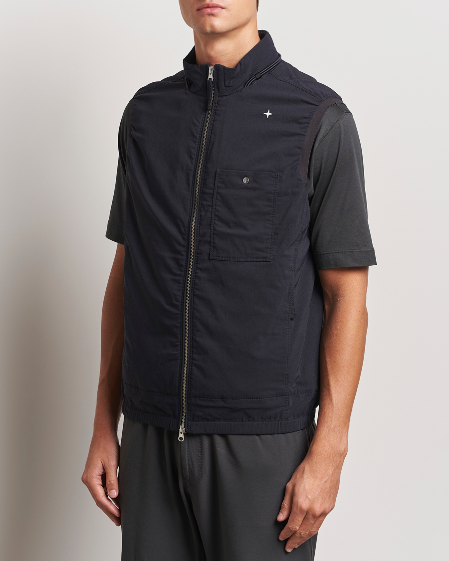 Herren | Jacken | Stone Island | Stellina Wool/Nylon Padded Vest Blue Marine