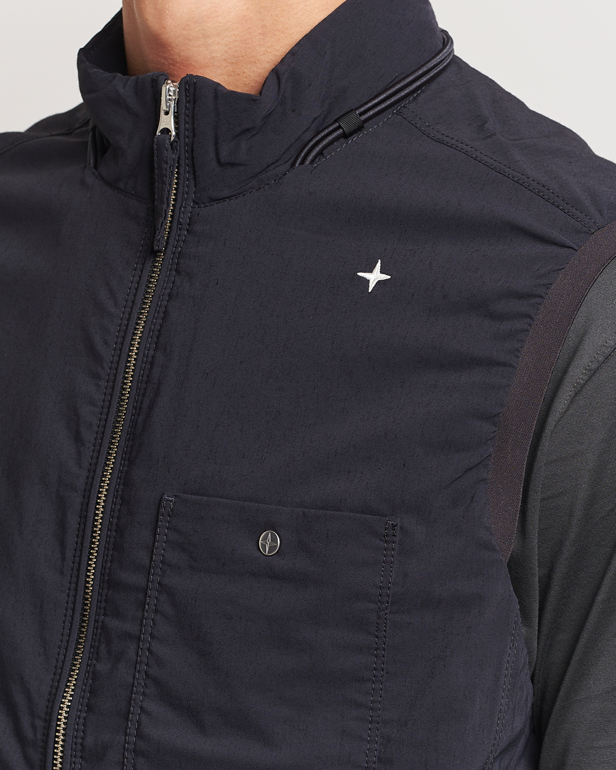 Herren | Jacken | Stone Island | Stellina Wool/Nylon Padded Vest Blue Marine