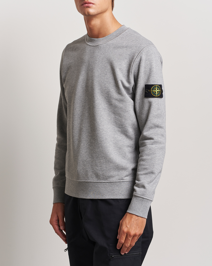 Herren | Pullover | Stone Island | Garment Dyed Fleece Sweatshirt Melange Grey