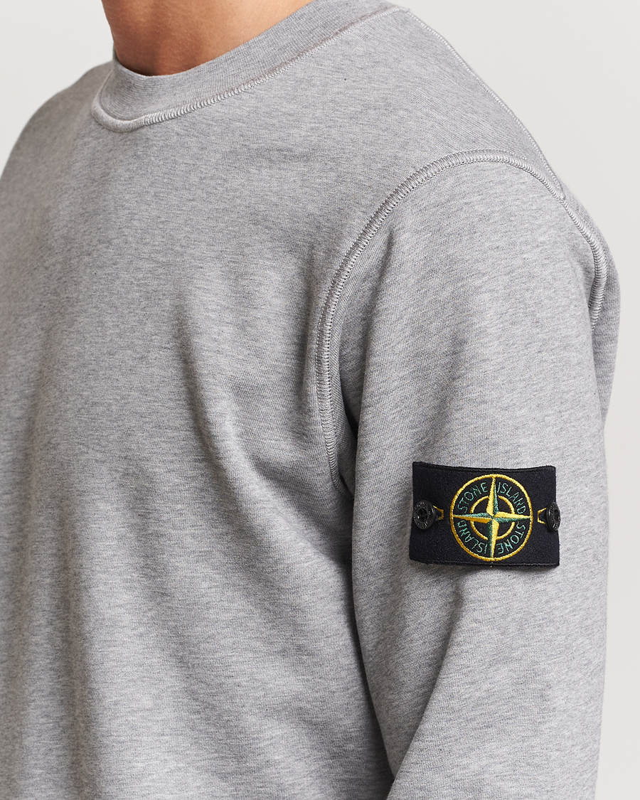 Herren | Pullover | Stone Island | Garment Dyed Fleece Sweatshirt Melange Grey
