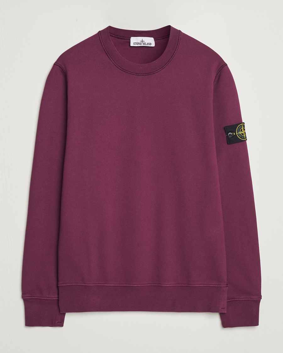 Herren | Pullover | Stone Island | Garment Dyed Fleece Sweatshirt Burgundy