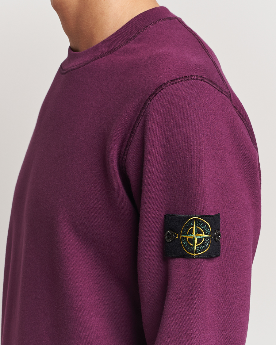 Herren | Pullover | Stone Island | Garment Dyed Fleece Sweatshirt Burgundy