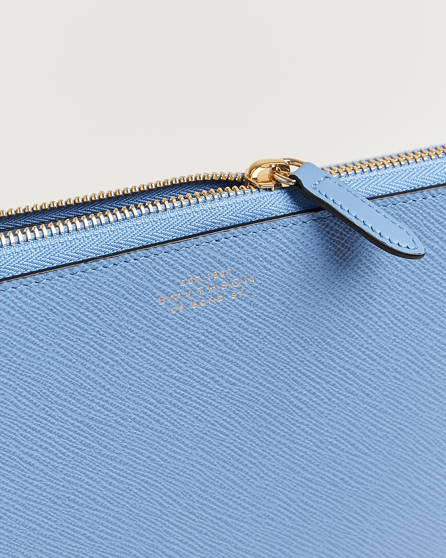 Herren | Smythson Panama Small Laptop Case Nile Blue | Smythson | Panama Small Laptop Case Nile Blue