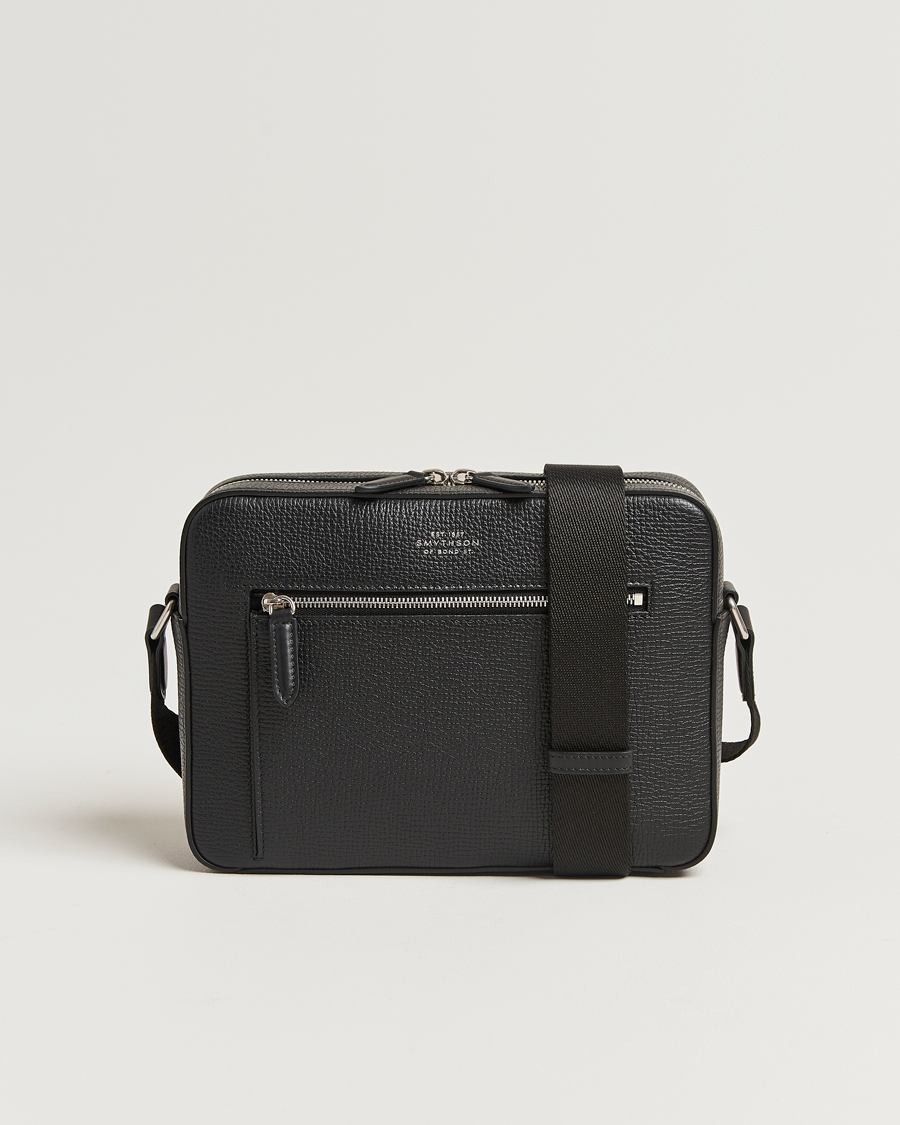 Herren | Taschen | Smythson | Ludlow Zip Crossbody Bag Black