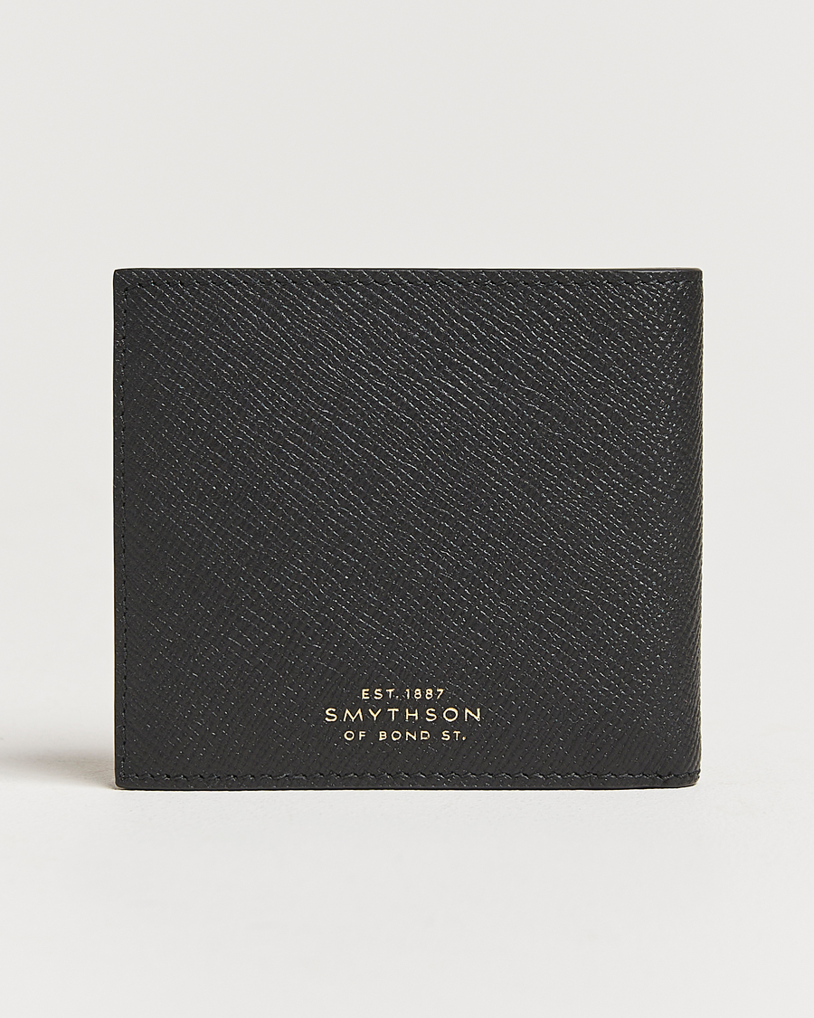 Herren | Smythson Panama 6 Card Leather Wallet Black | Smythson | Panama 6 Card Leather Wallet Black